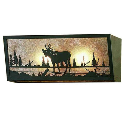 Tundra Moose Vanity Light with Silver Mica
