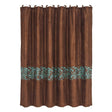 Turquoise Scroll Shower Curtain