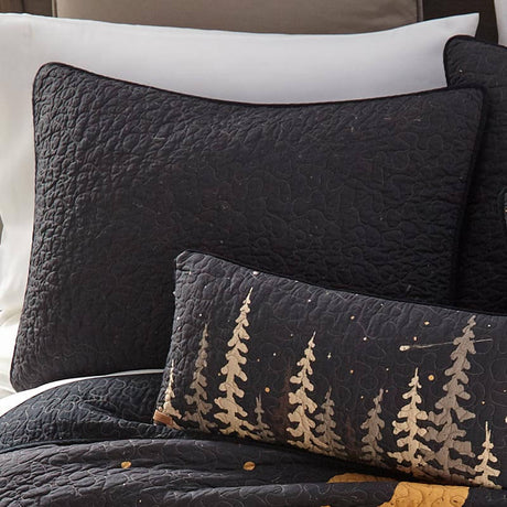 Twilight Cabin Quilted Sham