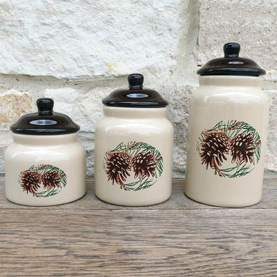 Forest Pinecone Canister Set