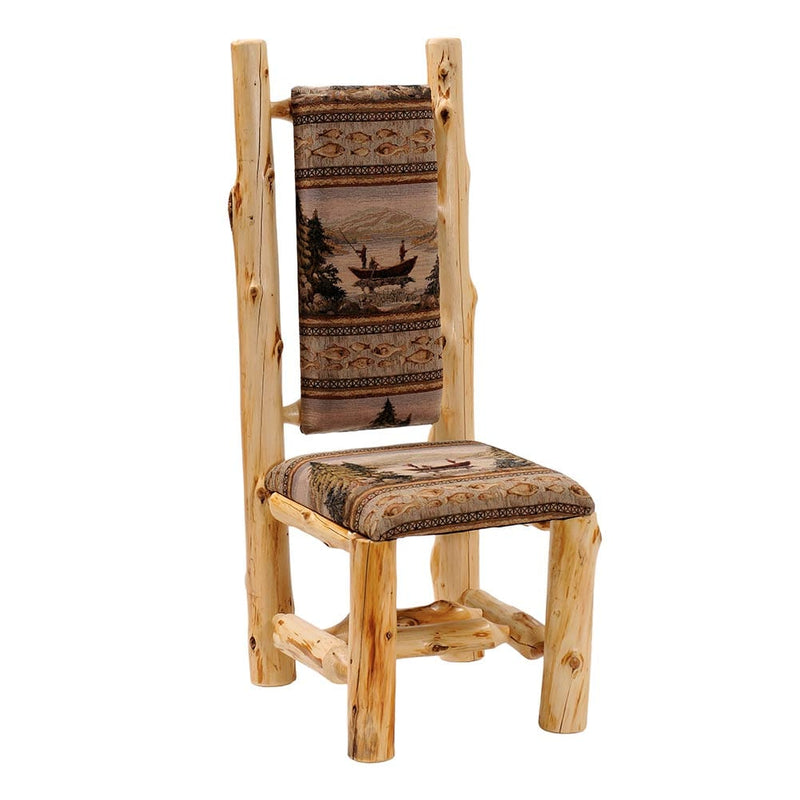 Upholstered High Back Log Side Chair