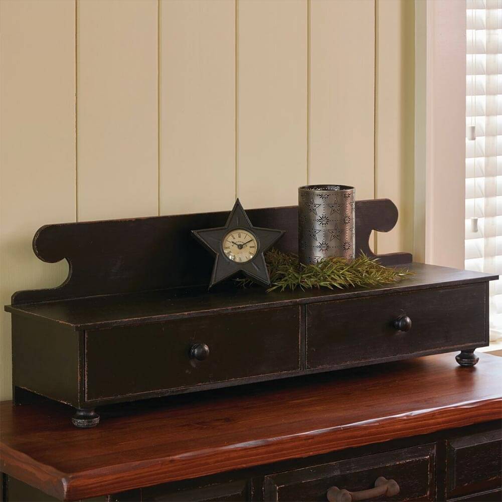 Vintage Black Counter Shelf