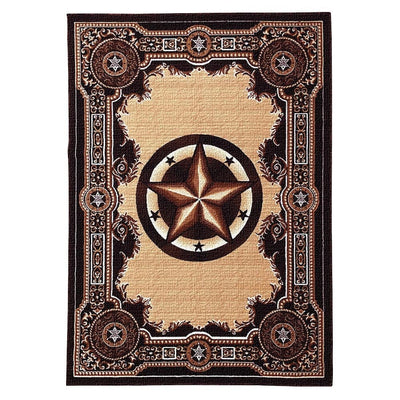 Western Traditions Black Theme Rug