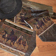Western Wild Horses Table Runner