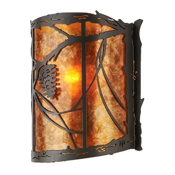 Whispering Pines Amber Wall Sconce