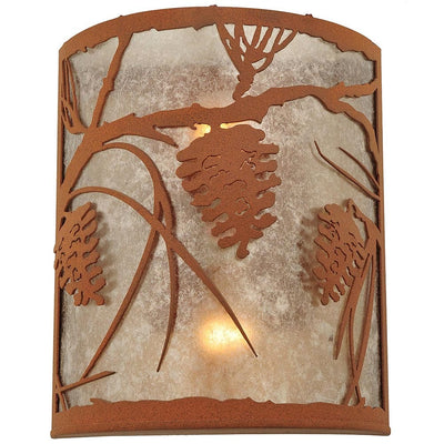 Whispering Pines Silver Mica Wall Sconce