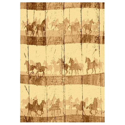 Wild Barnwood Horses Area Rug Collection