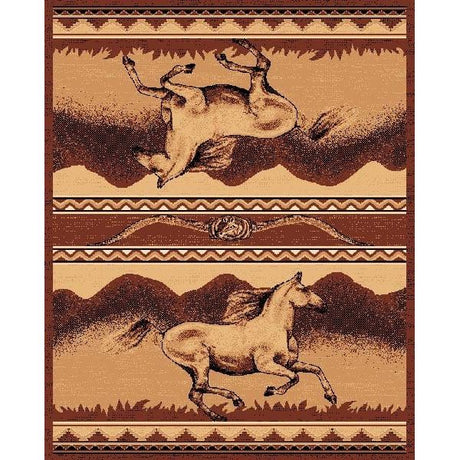Wild Mountain Horse Area Rug