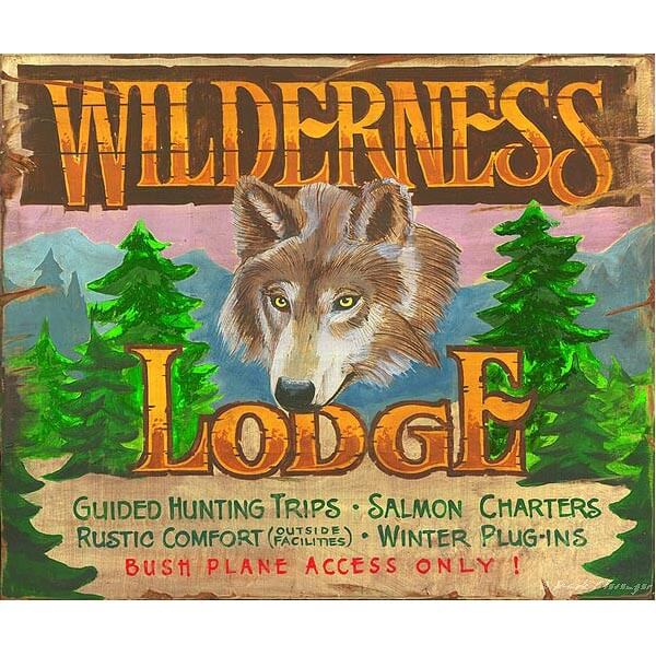 Wilderness Lodge Customizable Vintage Sign