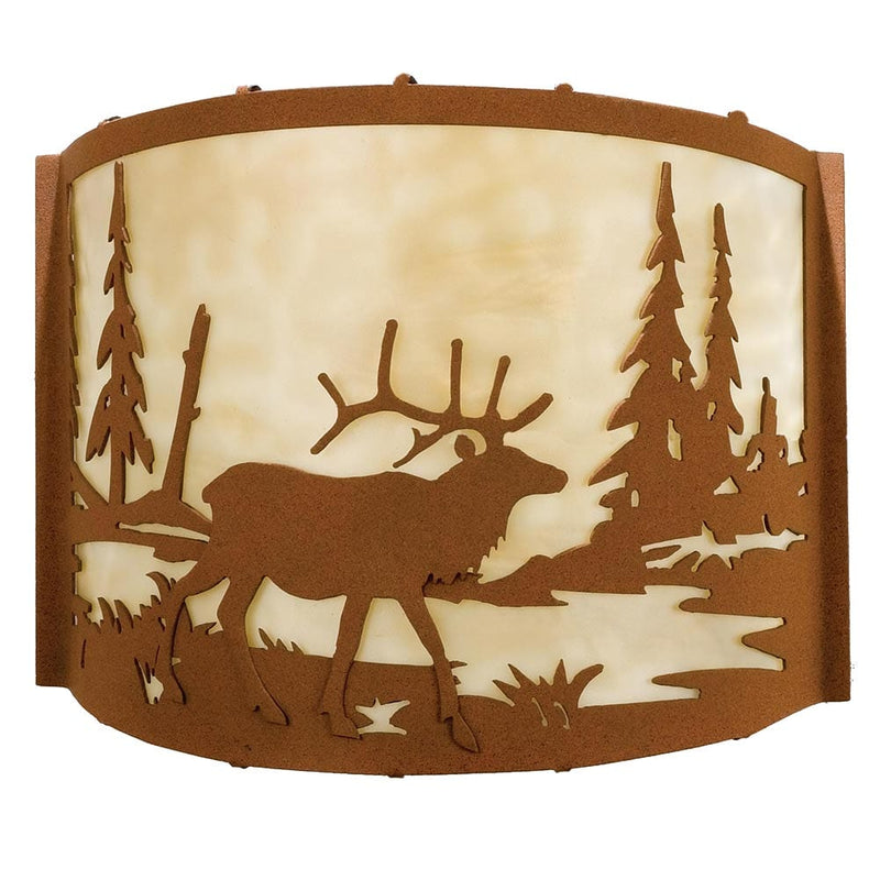 Wooded Elk Wall Sconce