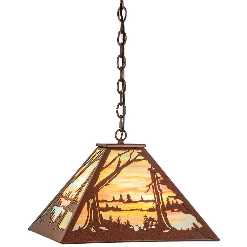 Wooded Sunrise Hanging Swag