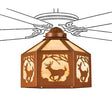 Woodland Whitetail Ceiling Fan Light Fixture